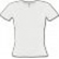 T-Shirt Col V Blanc