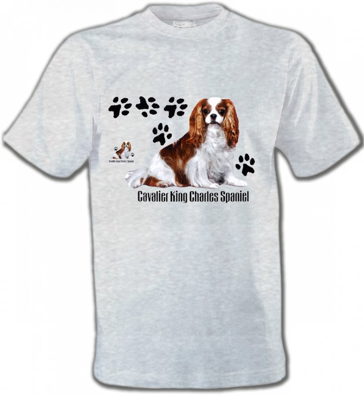 T-Shirts Col Rond Unisexe Cavalier King Charles Cavalier King Charles (A)