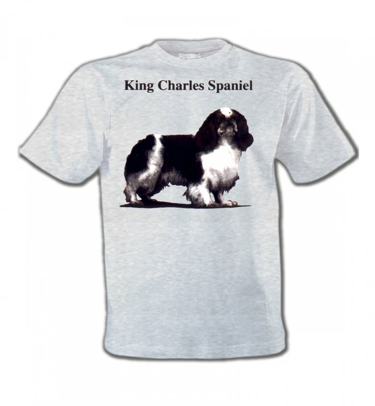 T-Shirts Col Rond Enfants Cavalier King Charles Cavalier King Charles Noir et Blanc (C)