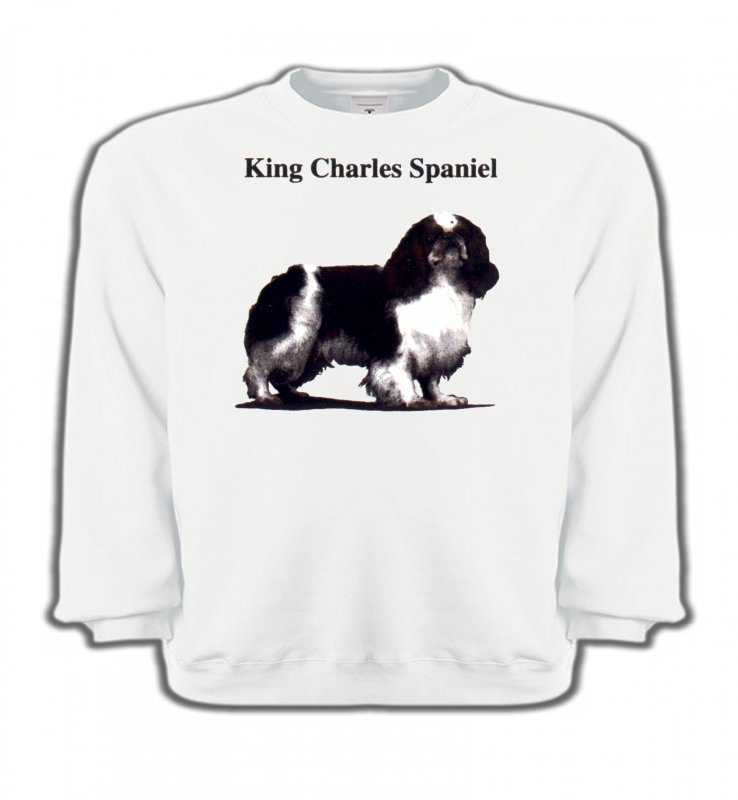Sweatshirts Enfants Cavalier King Charles Cavalier King Charles Noir et Blanc (C)