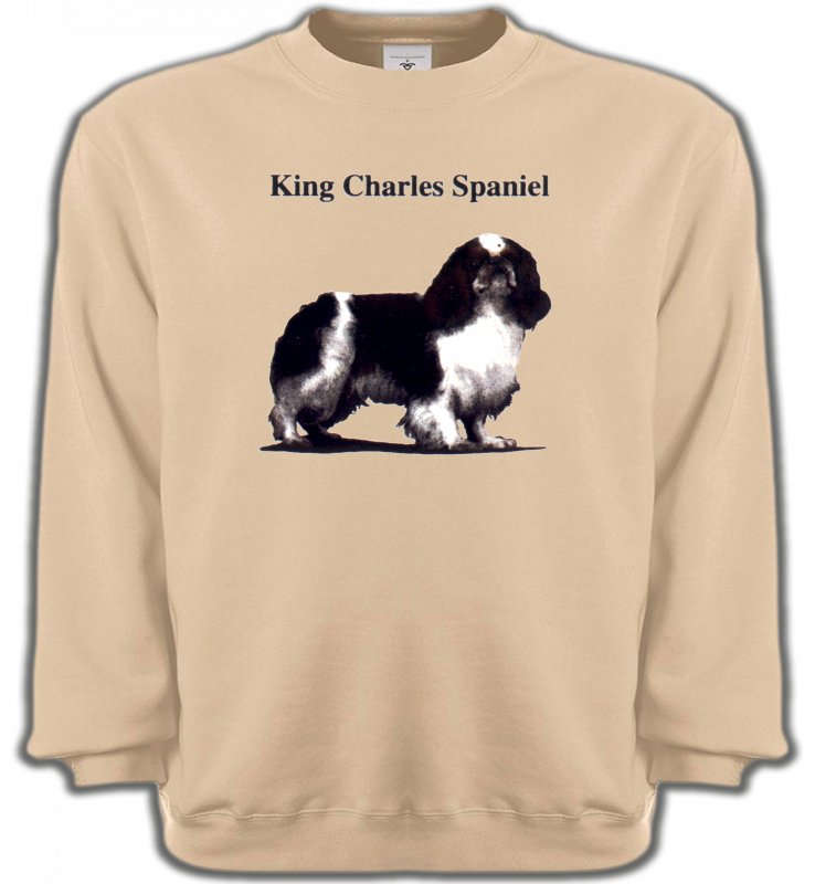 Sweatshirts Unisexe Cavalier King Charles Cavalier King Charles Noir et Blanc (C)