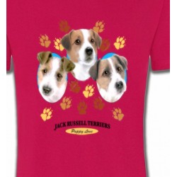 T-Shirts T-Shirts Col Rond Enfants Jack Russell Terrier Chiots  (N)