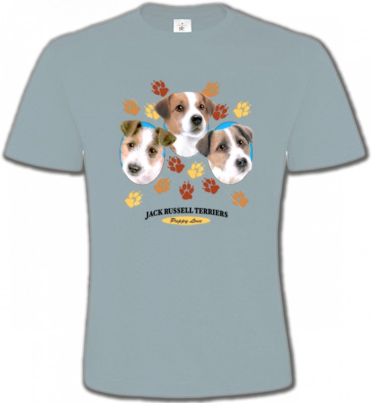 T-Shirts Col Rond Unisexe Jack Russell Terrier Jack Russell Terrier Chiots  (N)
