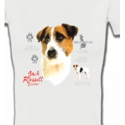 T-Shirts T-Shirts Col V Femmes Jack Russell Terrier (C)