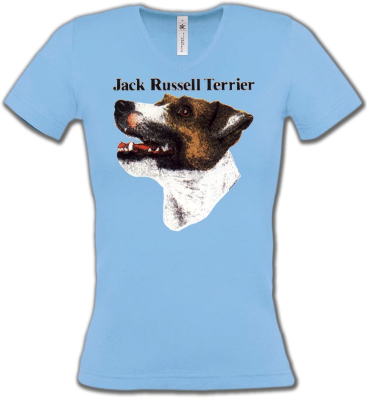 T-Shirts Col V Femmes Jack Russell Terrier Jack Russell Terrier (I)