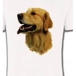T-Shirts Races de chiens Tête de Golden Retriever (KG)