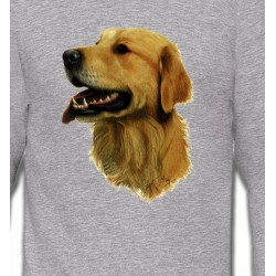 Sweatshirts Races de chiens Tête de Golden Retriever (KG)