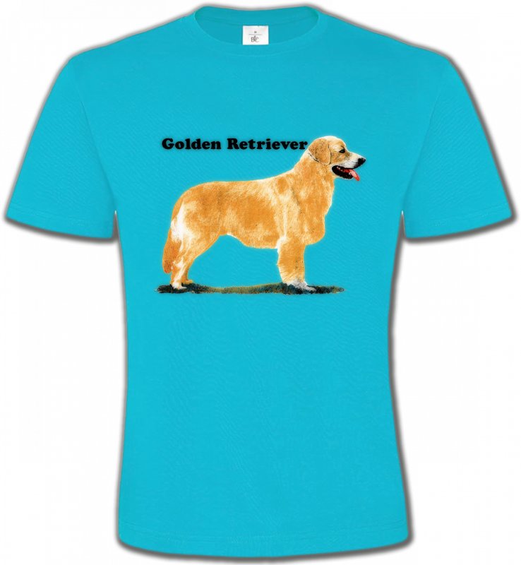 T-Shirts Col Rond Unisexe Golden Retriever Golden Retriever (NG)
