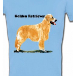 T-Shirts T-Shirts Col V Femmes Golden Retriever (NG)