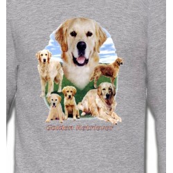 Sweatshirts Races de chiens Golden Retriever Paysage (MG)