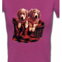 T-Shirts Races de chiens Golden Retriever Chiots (DG)
