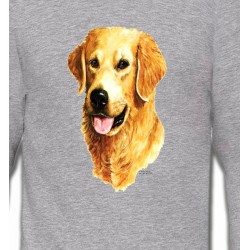 Sweatshirts Races de chiens Tête de Golden Retriever (IBG)