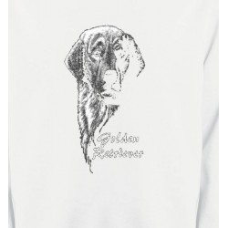 Sweatshirts Races de chiens Golden Retriever Noir et Blanc  (HG)