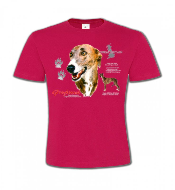 T-Shirts Col Rond Enfants Greyhound Greyhound Lévrier  (N)