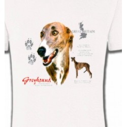 T-Shirts T-Shirts Col Rond Enfants Greyhound Lévrier  (N)