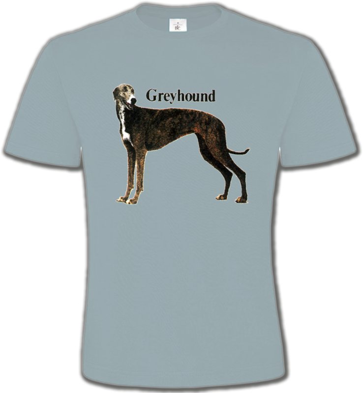 T-Shirts Col Rond Unisexe Greyhound Greyhound Lévrier (H)