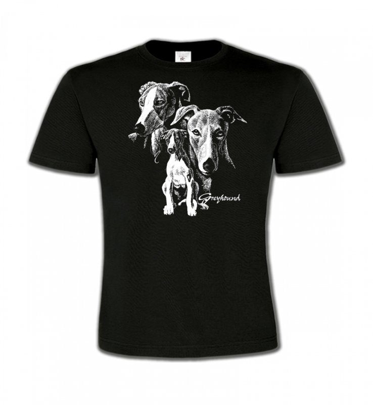 T-Shirts Col Rond Enfants Greyhound Lévrier (E)