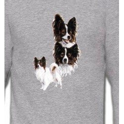 Sweatshirts Races de chiens Papillon (A)