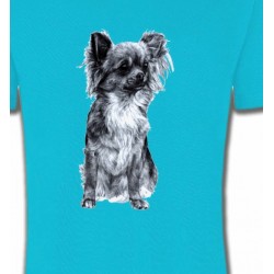 T-Shirts Races de chiens Papillon gris (C)