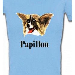 T-Shirts Races de chiens Tête Papillon (B)