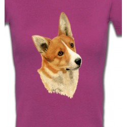 T-Shirts Races de chiens Tête de Welsh Corgi (E)