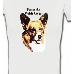 T-Shirts Races de chiens Tête de Welsh Corgi (A)