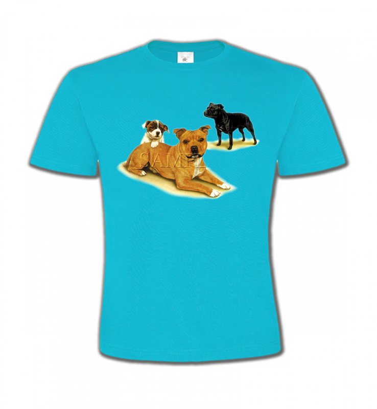 T-Shirts Col Rond Enfants Staffordshire Bull terrier Famille Staffordshire (F)