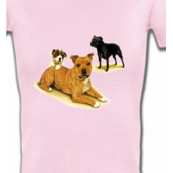 T-Shirts Races de chiens Famille Staffordshire (F)