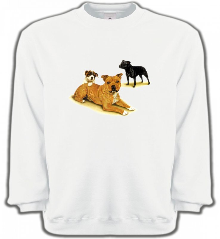 Sweatshirts Unisexe Staffordshire Bull terrier Famille Staffordshire (F)