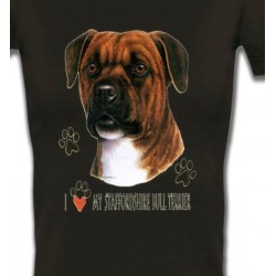 T-Shirts Races de chiens Tête de Staffordshire (A)