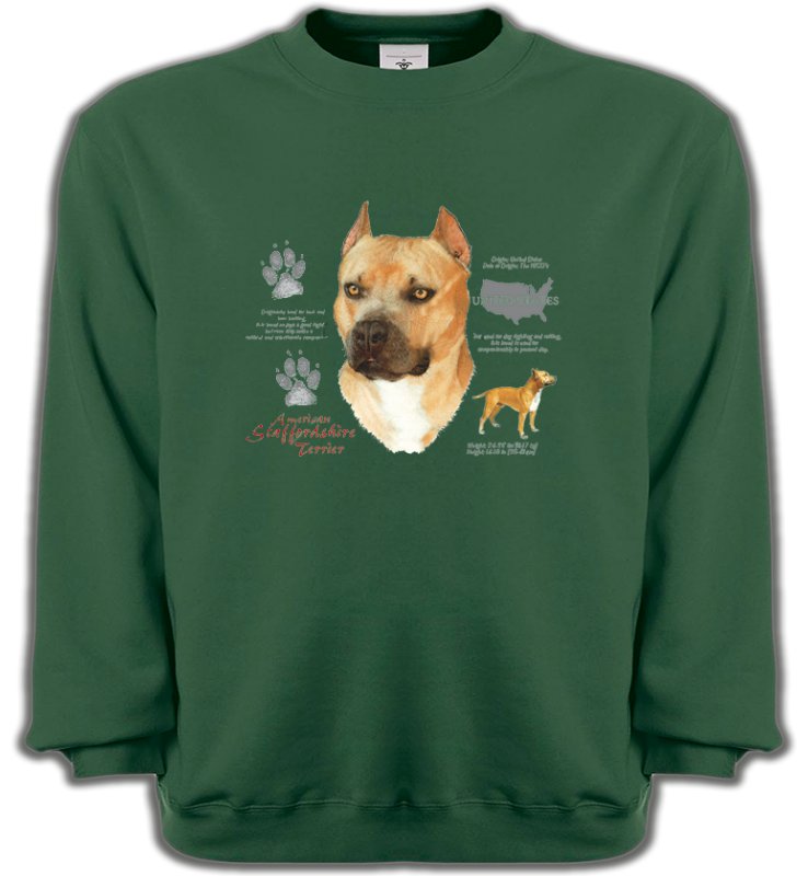 Sweatshirts Unisexe Staffordshire Bull terrier Staffordshire (C)