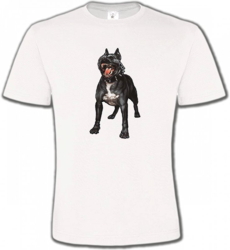 T-Shirts Col Rond Unisexe Staffordshire Bull terrier Bad Staffordshire (L)