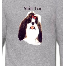 Sweatshirts Races de chiens Tête de Shih Tzu (D)
