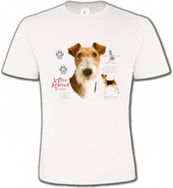 T-Shirts Col Rond Unisexe Fox Terrier Fox Terrier (B)