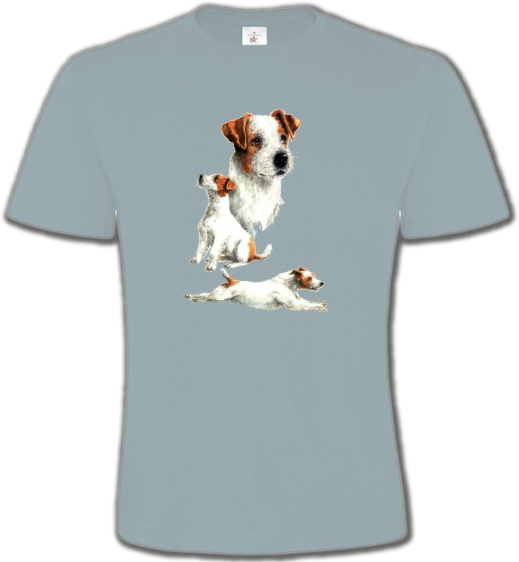 T-Shirts Col Rond Unisexe Fox Terrier Fox Terrier Chiot
