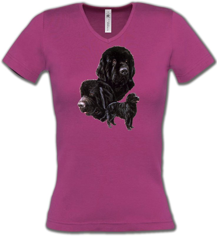 T-Shirts Col V Femmes Terre Neuve Terre Neuve (B)