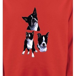 Sweatshirts Races de chiens Bulldog Français noir et blanc (BF)