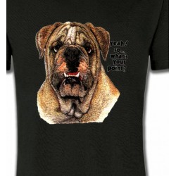 T-Shirts Races de chiens Bulldog Anglais Humour (A)