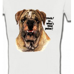 T-Shirts Races de chiens Bulldog Anglais Humour (A)