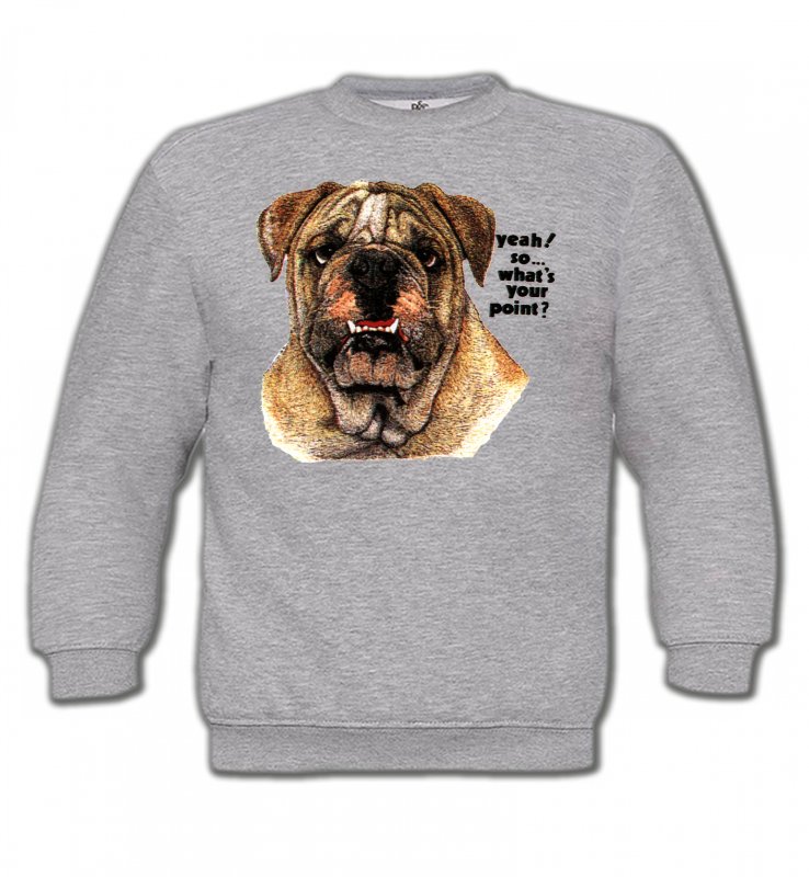 Sweatshirts Enfants Bulldog Bulldog Anglais Humour (A)