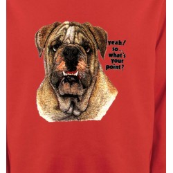 Sweatshirts Races de chiens Bulldog Anglais Humour (A)