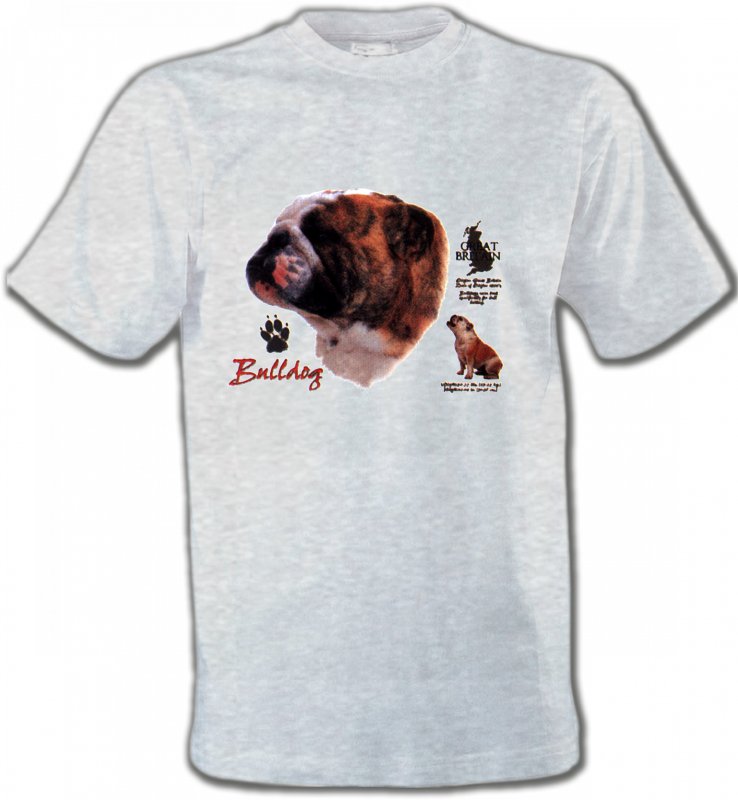 T-Shirts Col Rond Unisexe Bulldog Bulldog Anglais (B)