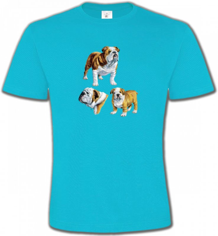T-Shirts Col Rond Unisexe Bulldog Bulldog Anglais (C)