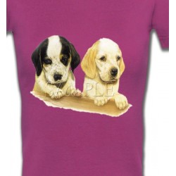 T-Shirts Races de chiens Deux chiots