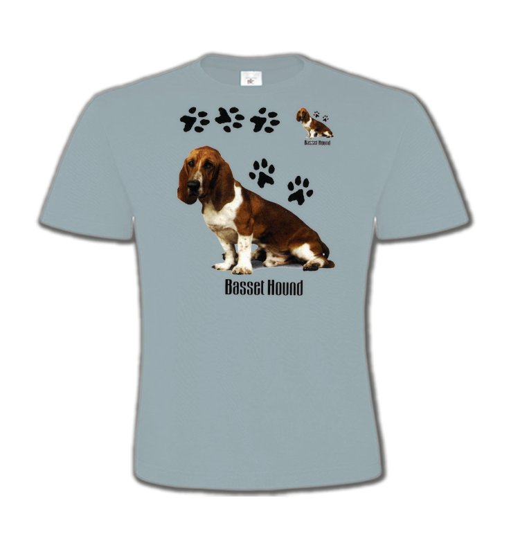 T-Shirts Col Rond Enfants Basset hound Basset Hound (B)