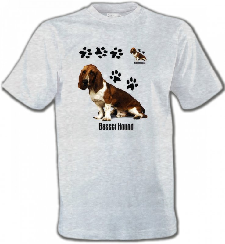 T-Shirts Col Rond Unisexe Basset hound Basset Hound (B)