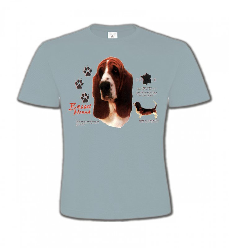 T-Shirts Col Rond Enfants Basset hound Basset Hound (C)