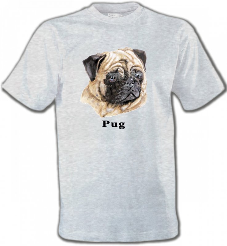 T-Shirts Col Rond Unisexe Carlin Pug Carlin Pug (C)