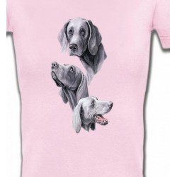 T-Shirts Races de chiens Braque de Weimar gris