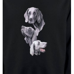 Sweatshirts Races de chiens Braque de Weimar gris